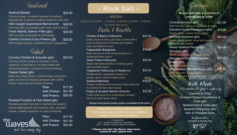 Salt rock hotel lunch menu saltrockshopping.co.za